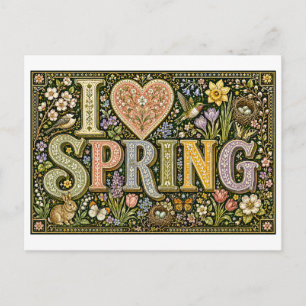 Postal "Me [Corazón] la Primavera"