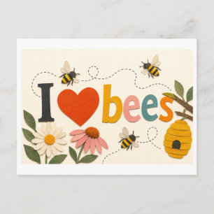 Postal "Me [Corazón] las Abejas"