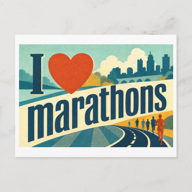 Postal "Me [Corazón] las Maratones" (Anverso)