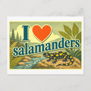 Postal "Me [Corazón] las Salamandras"