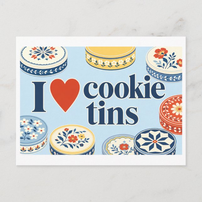 Postal "Me [Corazón] Latas de Galletas" (Anverso)