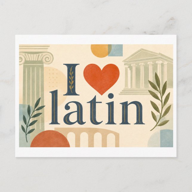 Postal "Me [Corazón] Latín" (Anverso)