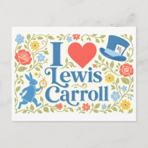 Postal "Me [Corazón] Lewis Carroll"