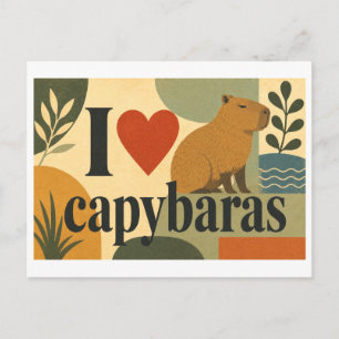Postal "Me [Corazón] los carpinchos"