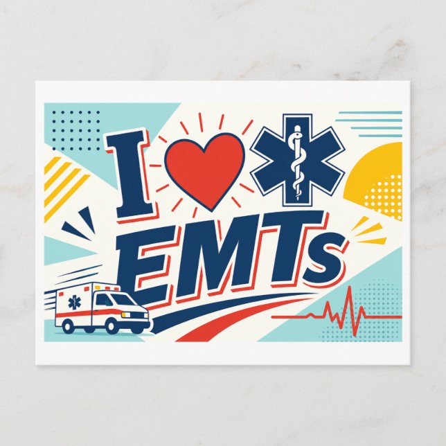 Postal "Me [Corazón] los EMT" (Anverso)