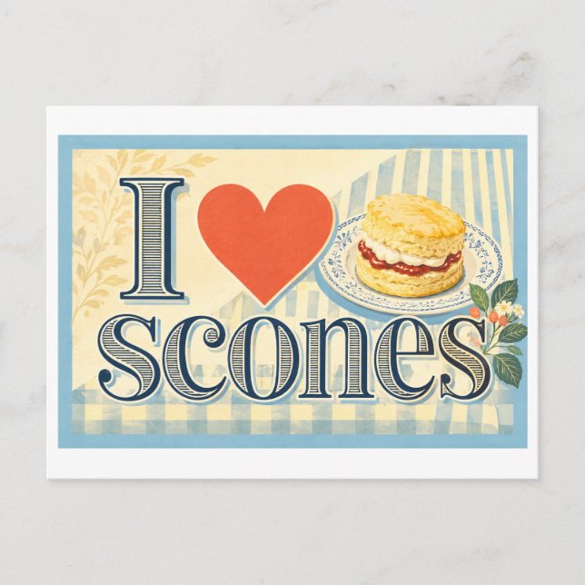 Postal "Me [Corazón] los scones" (Anverso)