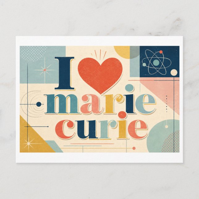 Postal "Me [Corazón] Marie Curie" (Anverso)