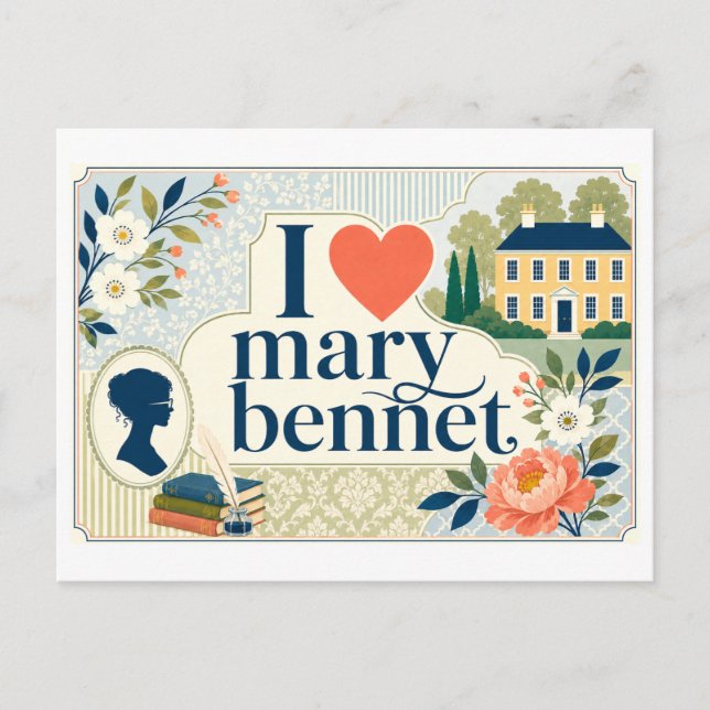 Postal "Me [Corazón] Mary Bennet" (Anverso)