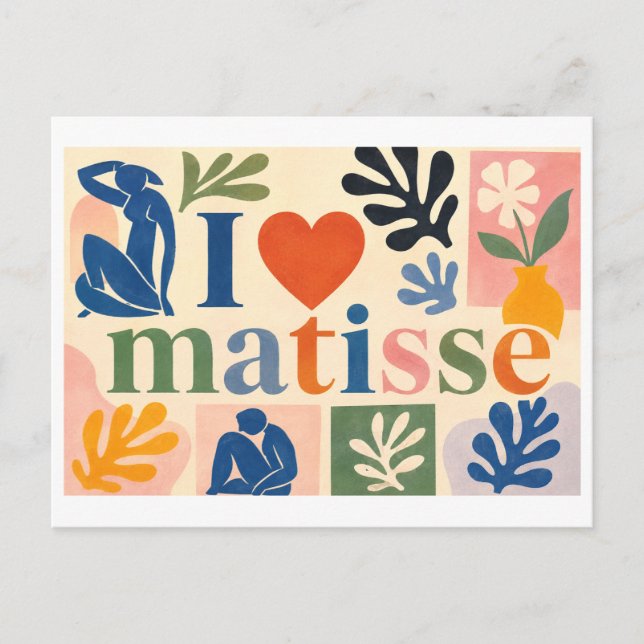 Postal "Me [Corazón] Matisse" (Anverso)