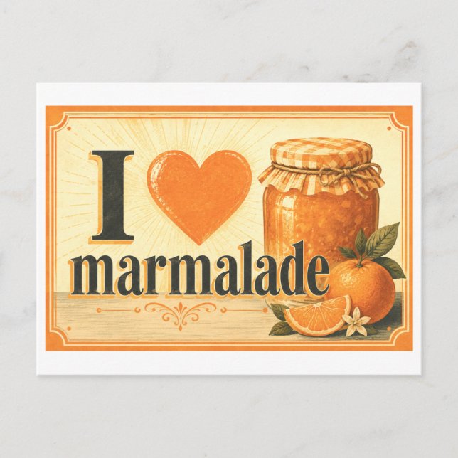 Postal "Me [Corazón] Mermelada" (Anverso)