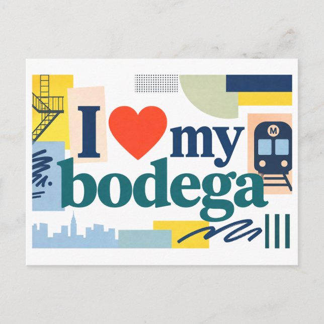 Postal "Me [Corazón] Mi Bodega" (Anverso)
