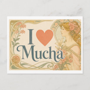 Postal "Me [corazón] Mucha"