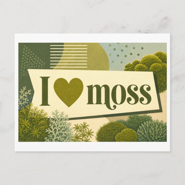 Postal "Me [Corazón] musgo" (Anverso)