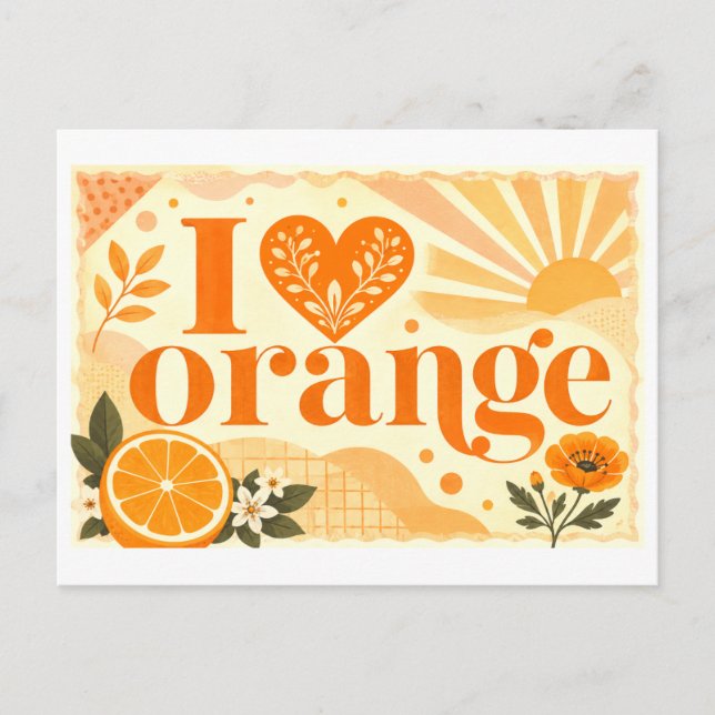 Postal "Me [Corazón] Naranja" (Anverso)