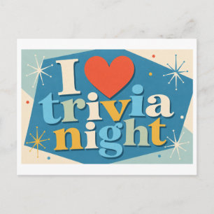 Postal "Me [Corazón] Noche de Trivia"