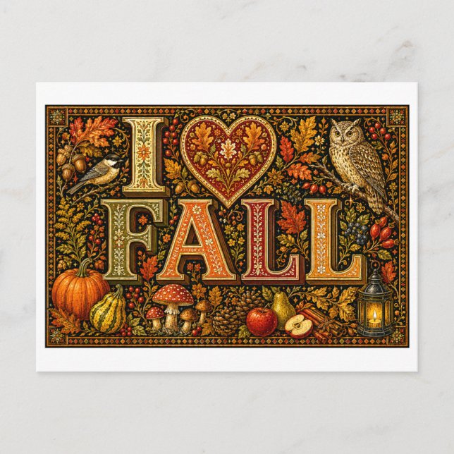 Postal "Me [Corazón] Otoño" (Anverso)