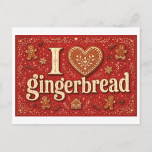 Postal "Me [Corazón] Pan de Jengibre"