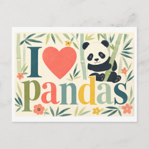 Postal "Me [Corazón] Pandas"