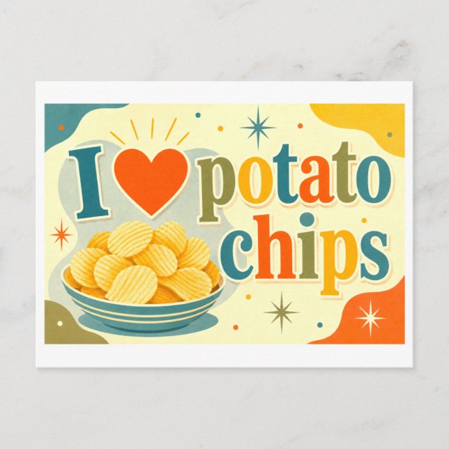 Postal "Me [Corazón] Papas Fritas" (Anverso)