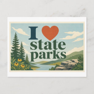 Postal "Me [Corazón] Parques Estatales"