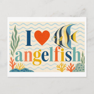 Postal "Me [Corazón] Peces Ángel"