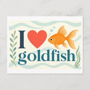 Postal "Me [Corazón] Peces de Colores"