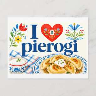Postal "Me [Corazón] Pierogi"