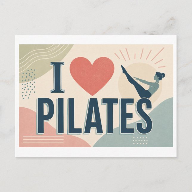 Postal "Me [Corazón] Pilates" (Anverso)