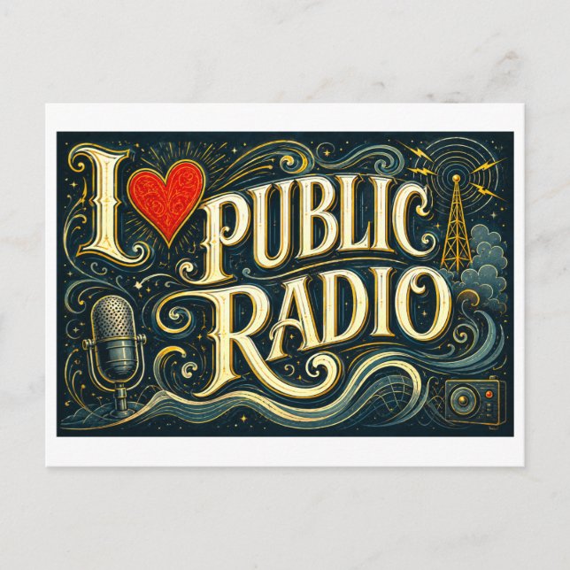 Postal Me [Corazón] Radio Pública (Anverso)