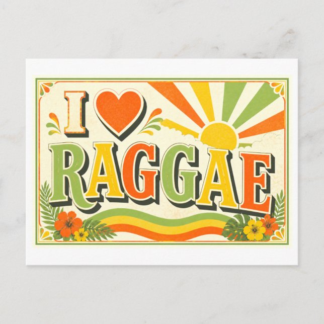 Postal "Me [Corazón] Raggae" (Anverso)