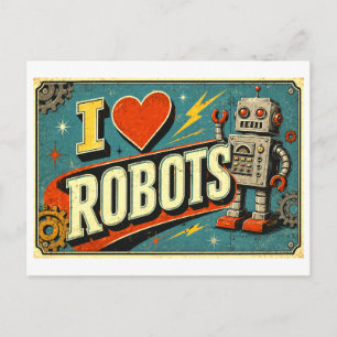 Postal "Me [Corazón] Robots"
