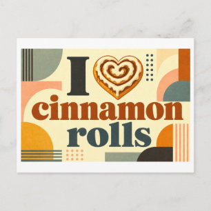 Postal "Me [Corazón] Rollos de Canela"