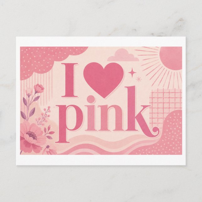 Postal "Me [Corazón] Rosa" (Anverso)