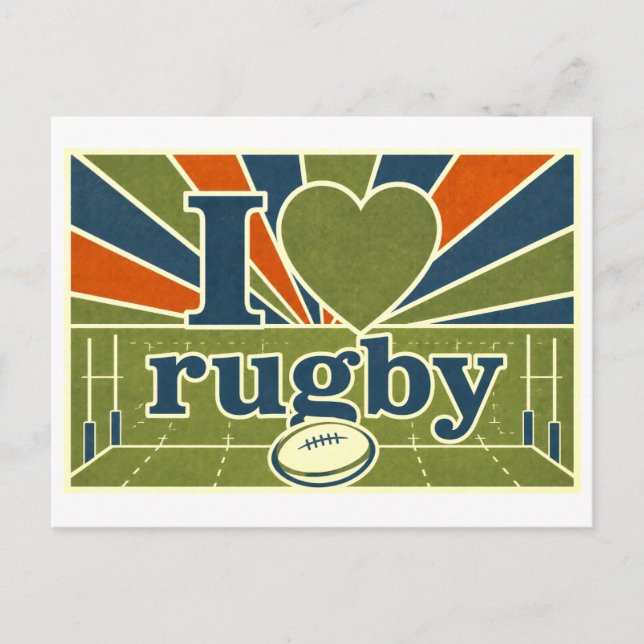 Postal "Me [Corazón] Rugby" (Anverso)