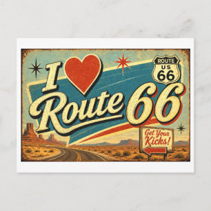 Postal "Me [Corazón] Ruta 66"