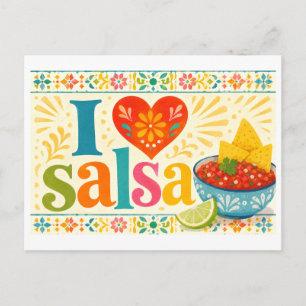 Postal "Me [Corazón] Salsa"