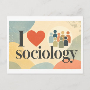 Postal "Me [Corazón] Sociología"