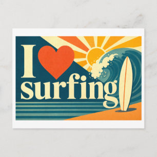 Postal "Me [Corazón] Surfear"