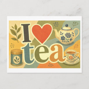 Postal "Me [Corazón] Té"