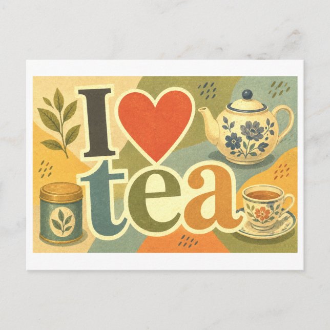Postal "Me [Corazón] Té" (Anverso)