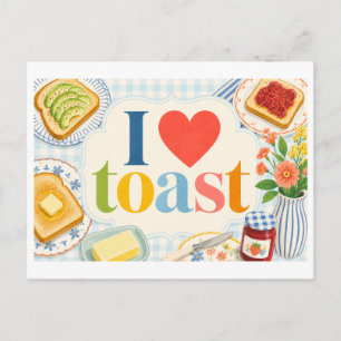 Postal "Me [Corazón] Tostada"