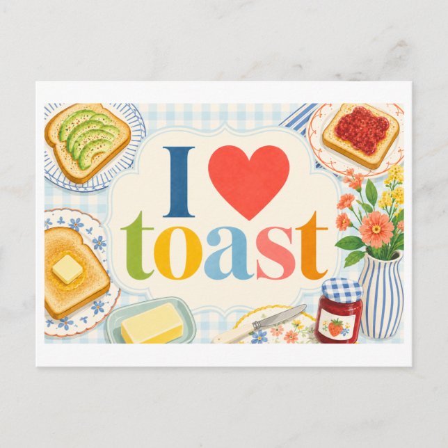 Postal "Me [Corazón] Tostada" (Anverso)