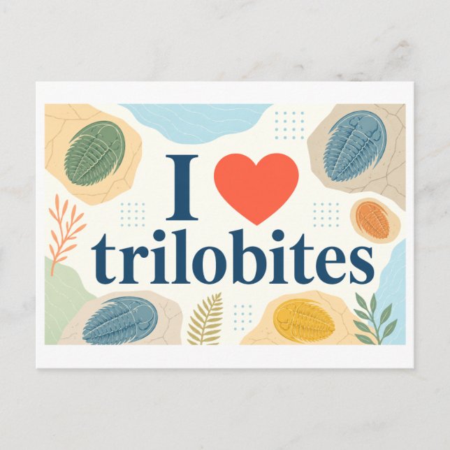 Postal "Me [Corazón] Trilobites" (Anverso)