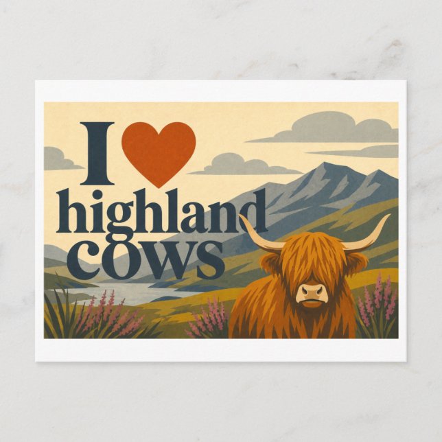 Postal "Me [Corazón] Vacas Altas" (Anverso)