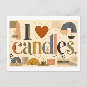 Postal "Me [Corazón] Velas"