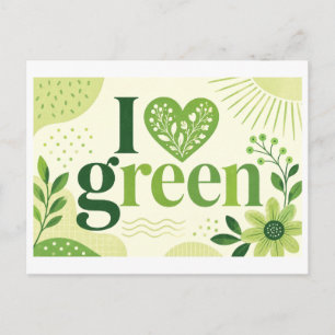 Postal "Me [Corazón] Verde"