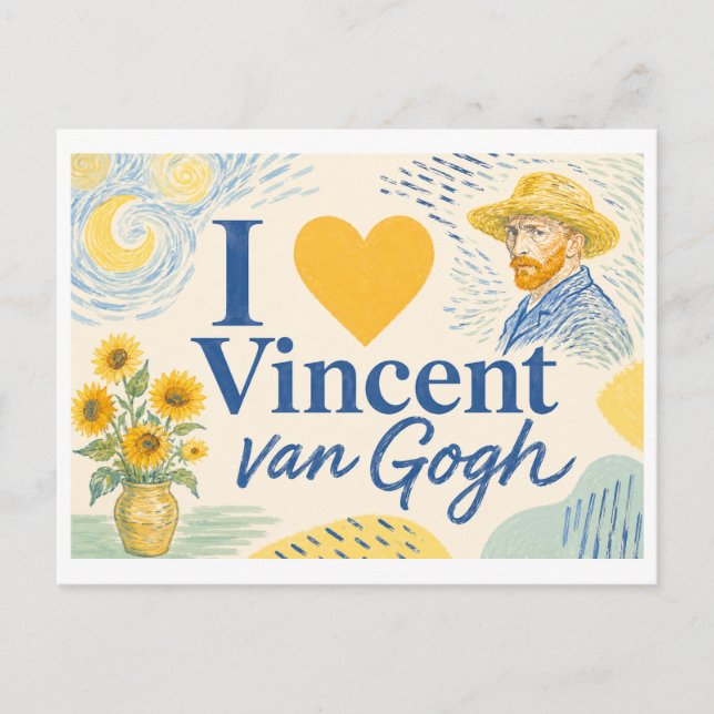 Postal "Me [Corazón] Vincent van Gogh" (Anverso)