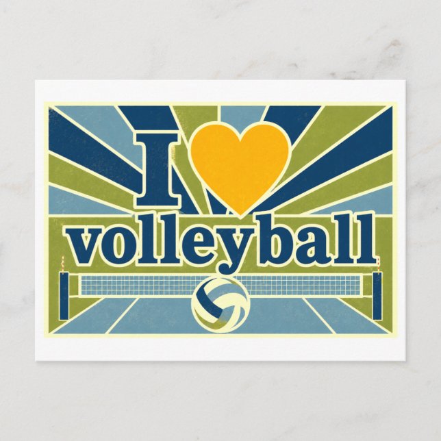 Postal "Me [Corazón] Voleibol" (Anverso)