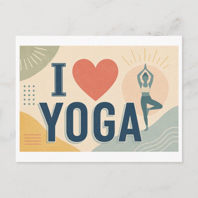 Postal "Me [Corazón] Yoga" (Anverso)