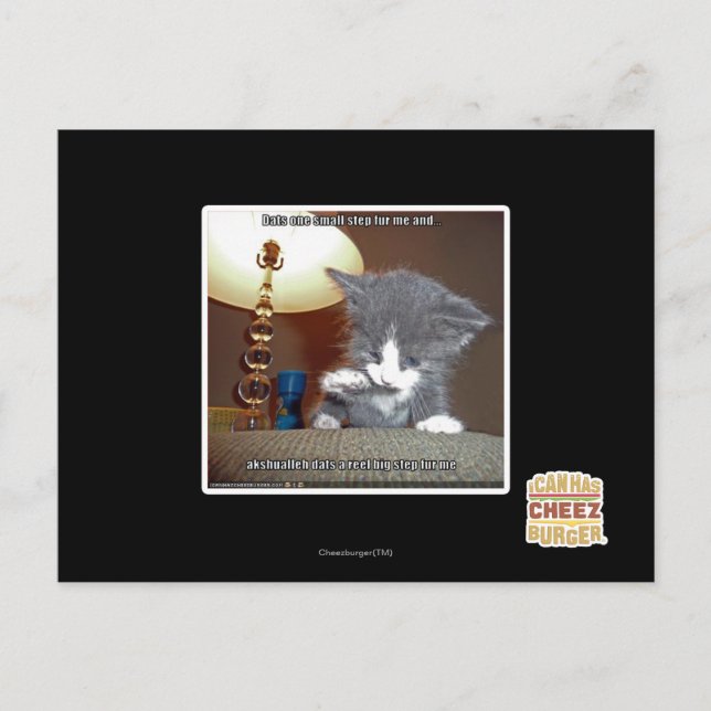 Postal Me da un pequeño paso. (Anverso)